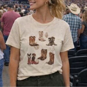 Hills & Valleys Cowboy Boots Graphic Tee | Western Core / Cowgirl Chic